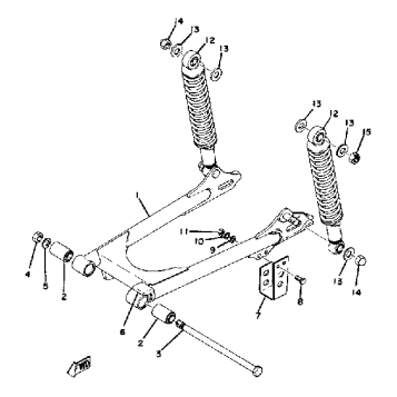 REAR ARM - REAR CUSHION YZ80C