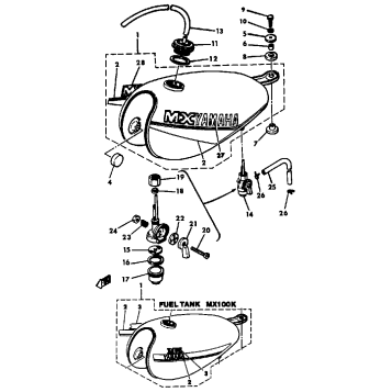 FUEL TANK MX100H - J - K