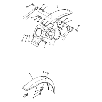 FRONT FENDER REAR FENDER YZ80E