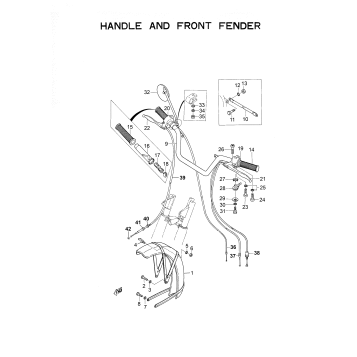 HANDLE AND FRONT FENDER