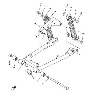 REAR ARM - REAR CUSHION - CHAIN CASE