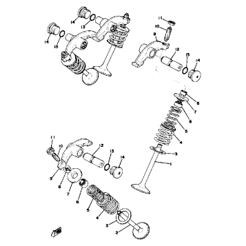 VALVE ROCKER ARM XS650D E E006501~ F