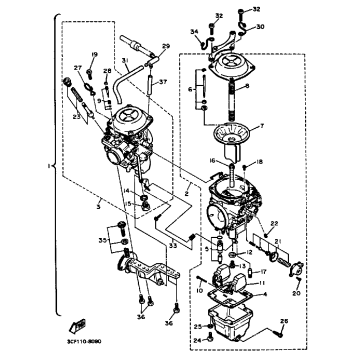 CARBURETOR CALIFORNIA MODEL ONLY