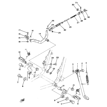 STAND-FOOTREST-BRAKE PEDAL
