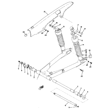 REAR ARM - REAR CUSHION - CHAIN CASE