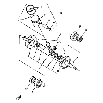 CRANKSHAFT - PISTON - YZ60H - J