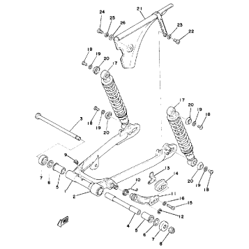 REAR ARM - REAR CUSHION - CHAIN CASE