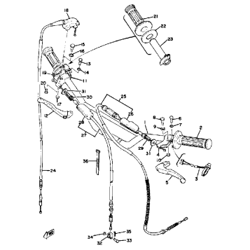 HANDLEBAR-CABLE YZ250E