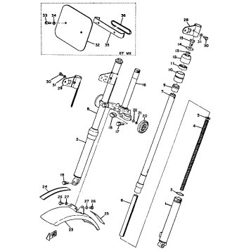 FRONT FORK - FRONT FENDER