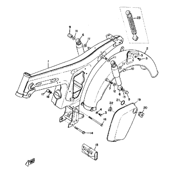 FRAME - REAR CUSHION - REAR FENDER