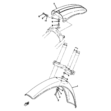 FRONT FENDER - REAR FENDER YZ125C