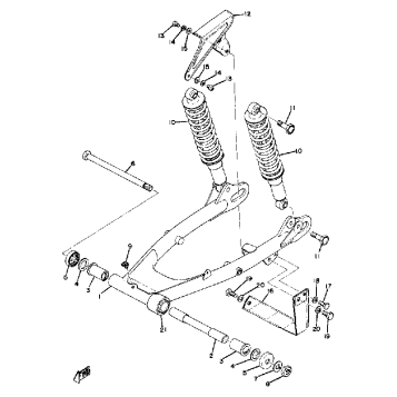 REAR ARM REAR CUSHION CHAIN CASE