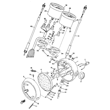 HEAD LAMP, SPEEDOMETER & TACHOMETER (CT1C)