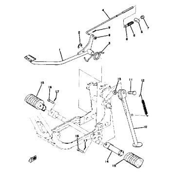 STAND - FOOTREST - BRAKE PEDAL