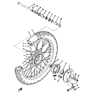 FRONT WHEEL YZ80A - YZ80B