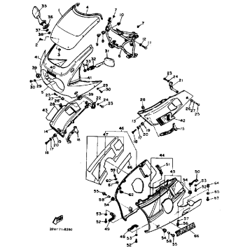 FAIRING COWLING FZ600S SC