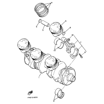 CRANKSHAFT PISTON CALIFORNIA MODEL ONLY