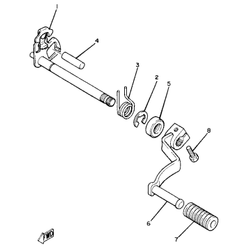 SHIFT SHAFT PEDAL YZ80H J