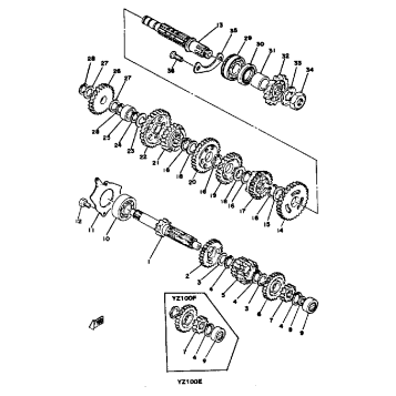 TRANSMISSION YZ100 E - F