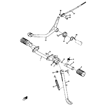 STAND - FOOTREST - BRAKE PEDAL