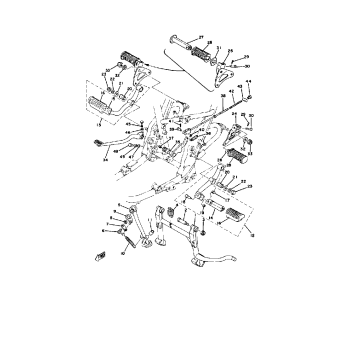STAND FOOTREST BRAKE PEDAL XS650D E E006501~ F
