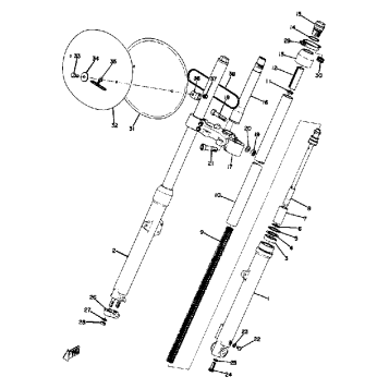 FRONT FORK YZ125A - B