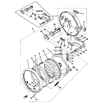 HEADLIGHT XS650D E E006501~ F