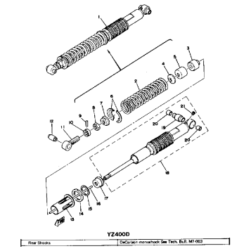 REAR CUSHION YZ400D E