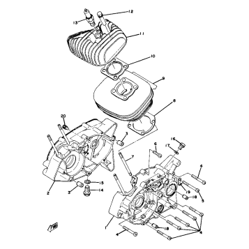 CYLINDER CRANKCASE YZ80F
