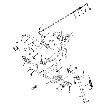 STAND - FOOTREST - BRAKE PEDAL YZ80A