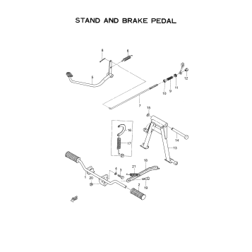 STAND AND BRAKE PEDAL