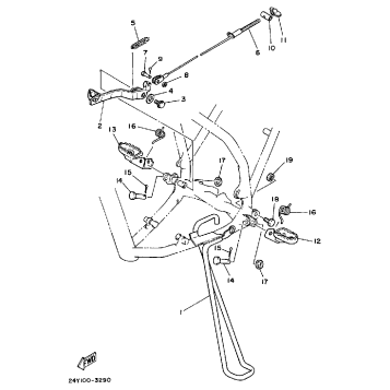 STAND FOOTREST YZ250K L