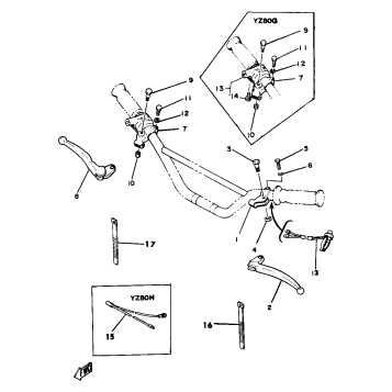 HANDLE SWITCH LEVER YZ80G H