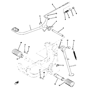 STAND - FOOTREST - BRAKE PEDAL
