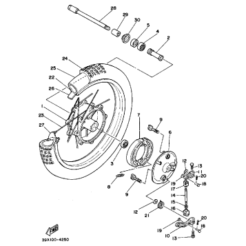 FRONT WHEEL YZ250K L