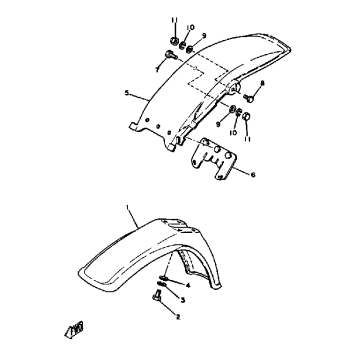 FRONT FENDER - REAR FENDER - YZ60H - J - K