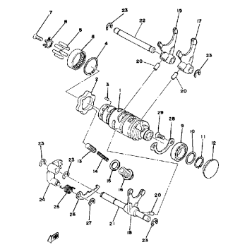 SHIFT CAM-FORK YZ250E