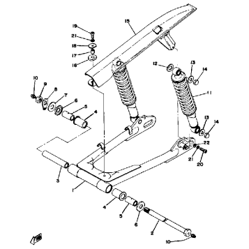 REAR ARM - REAR CUSHION - CHAIN CASE