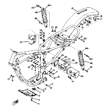 FRAME - REAR CUSHION - REAR FENDER