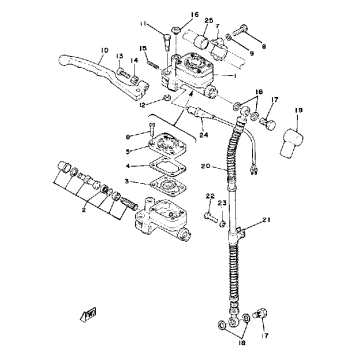 FRONT MASTER CYLINDER - BRAKE HOSE