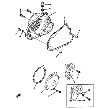 CRANKCASE COVER YZ125E - F
