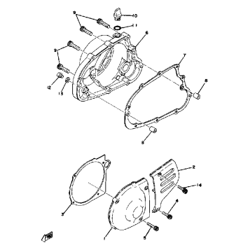 CRANKCASE COVER YZ100D