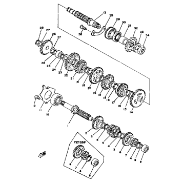 TRANSMISSION YZ125E - F