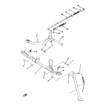 STAND-FOOTREST-BRAKE PEDAL
