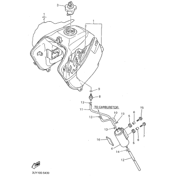 FUEL TANK CALIFORNIA MODEL ONLY