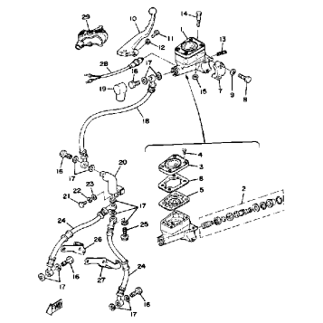 FRONT MASTER CYLINDER - BRAKE HOSE