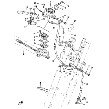 FRONT MASTER CYLINDER - BRAKE HOSE