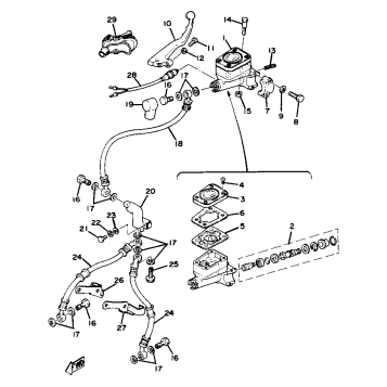FRONT MASTER CYLINDER - BRAKE HOSE