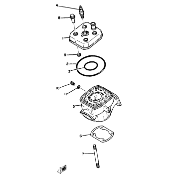 CYLINDER HEAD CYLINDER YZ80J