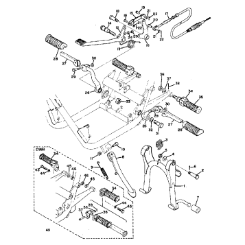 STAND, FOOT REST & REAR BRAKE PEDAL